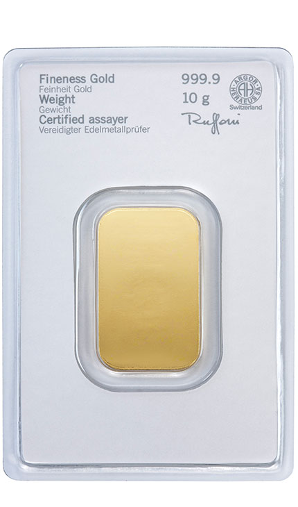 10g Goldbarren Zertifikat